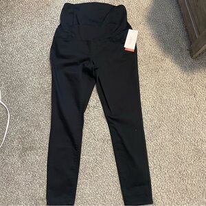 Isabel Maternity Black Skinny Jeans with Crossover Panel size 10